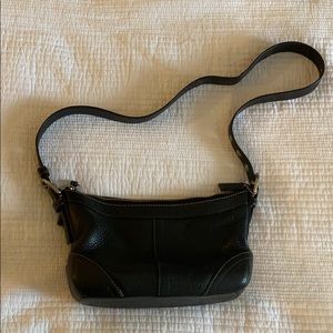 Authentic Coach black pebbled leather purse
